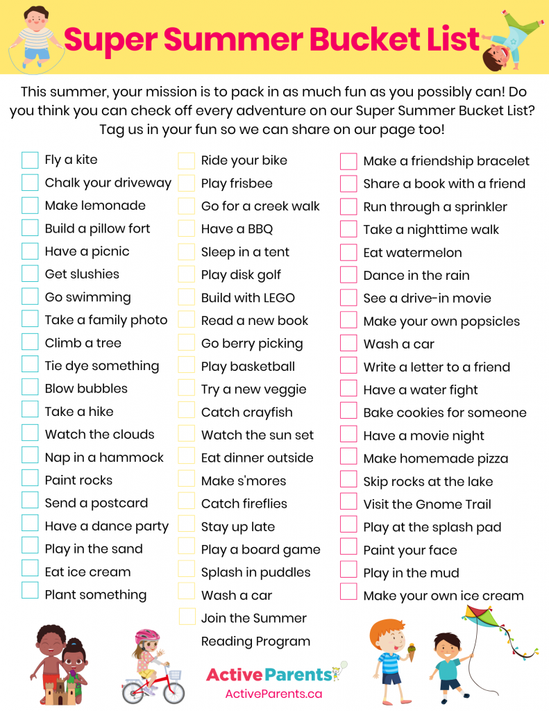 Summer Bucket List 2021 full of free summer fun and things to do this summer