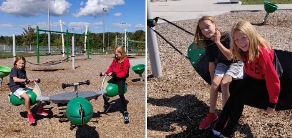 heritage green sports park playground small swings