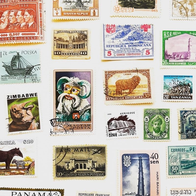 letters from afar blog image stamps