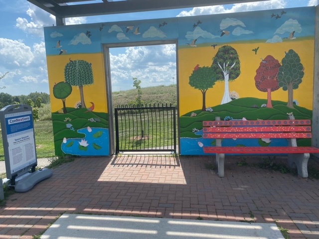 Art installation at Memorial Park in Oakville