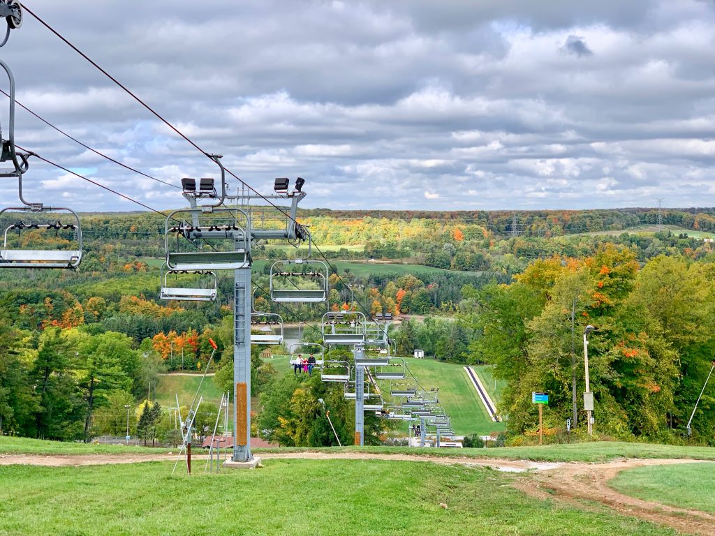 see the fall colours from the Kelso Chairlift