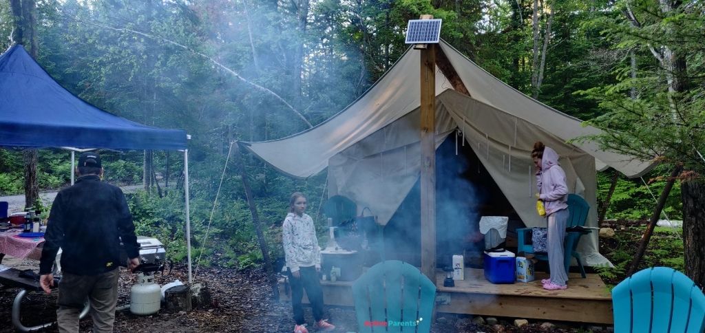 four corner algonquin whistlepunk tent and campsite
