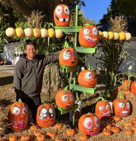 Ricardo’s pumpkin art is better than ever this season! See them at Hutchinson Farm