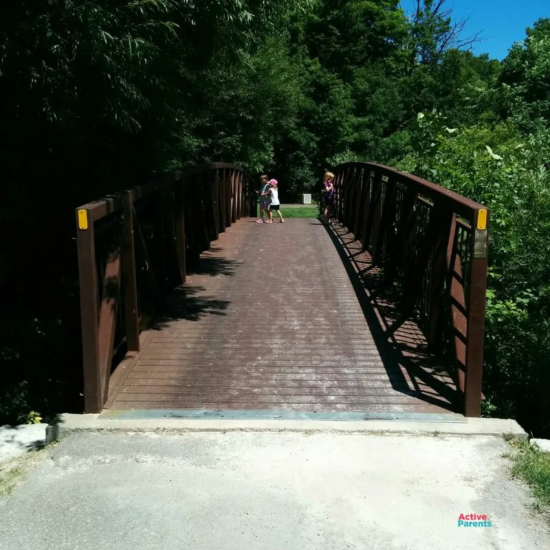 The bridge at Hidden Valley Park Burlington