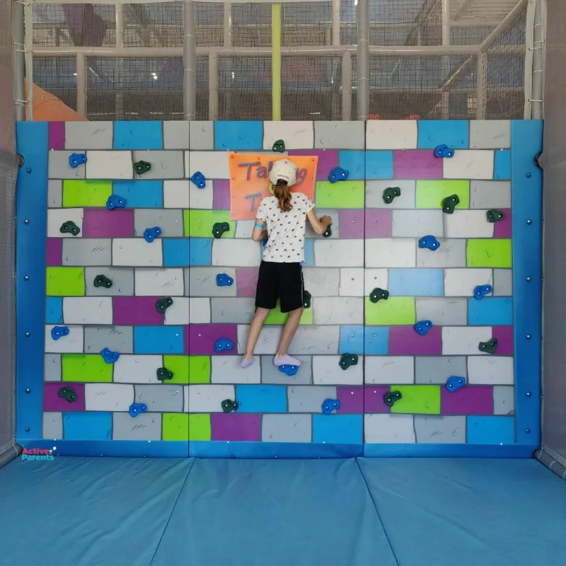 the climbing wall at funzilla in hamilton