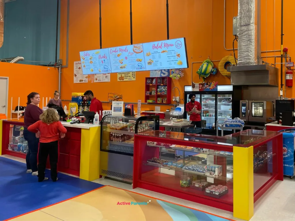 snack bar at Playcious indoor play centre in oakville