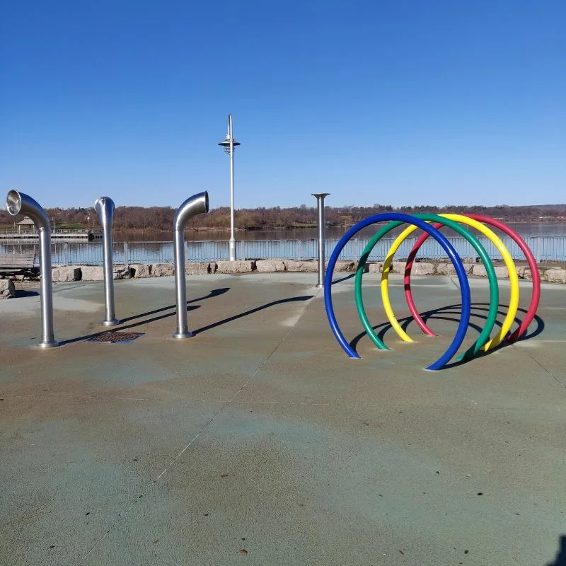 Splash pad at Pier 4 park