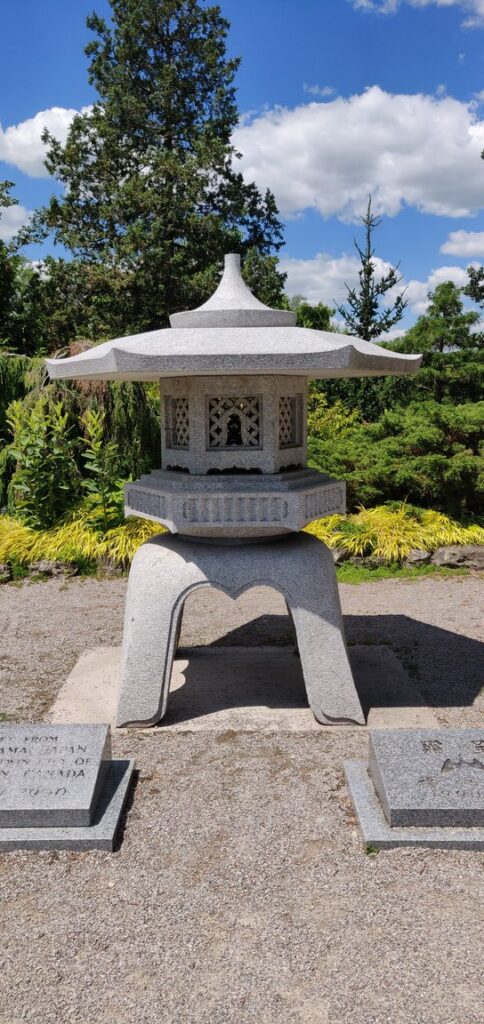stone garden sculptures at RBG Rock Garden